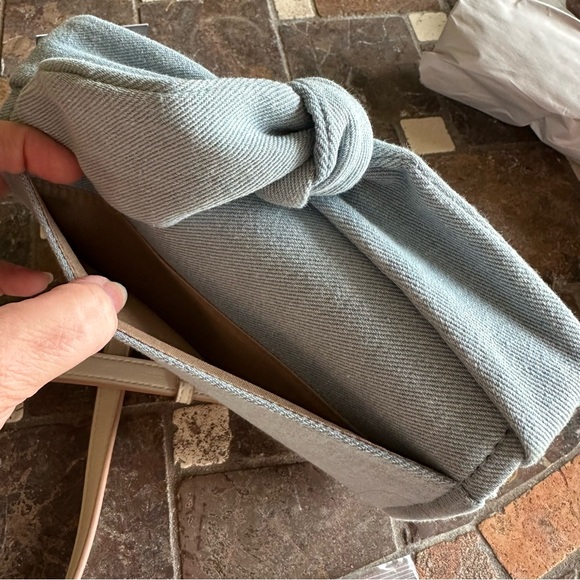 Nanette Lepore Laiela Vintage Light Denim Bow Crossbody Purse with Bracelets NWT - Picture 7 of 16